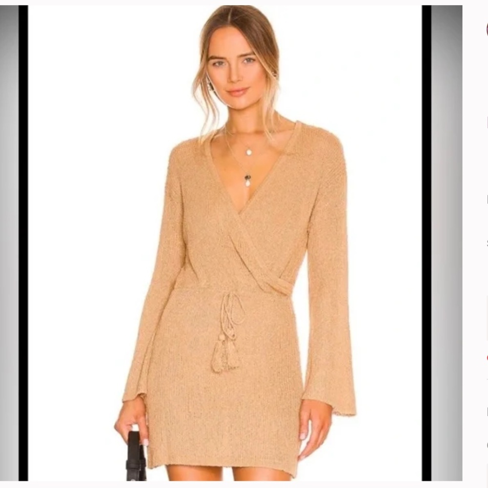 L*Space Beige Knit Swim Coverup